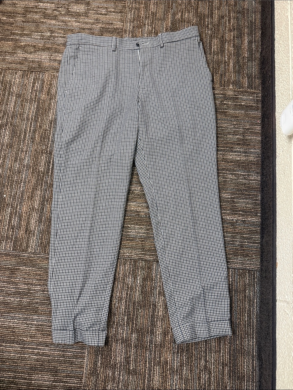 Men's Black & White Mini Check Bar III Dress Pants